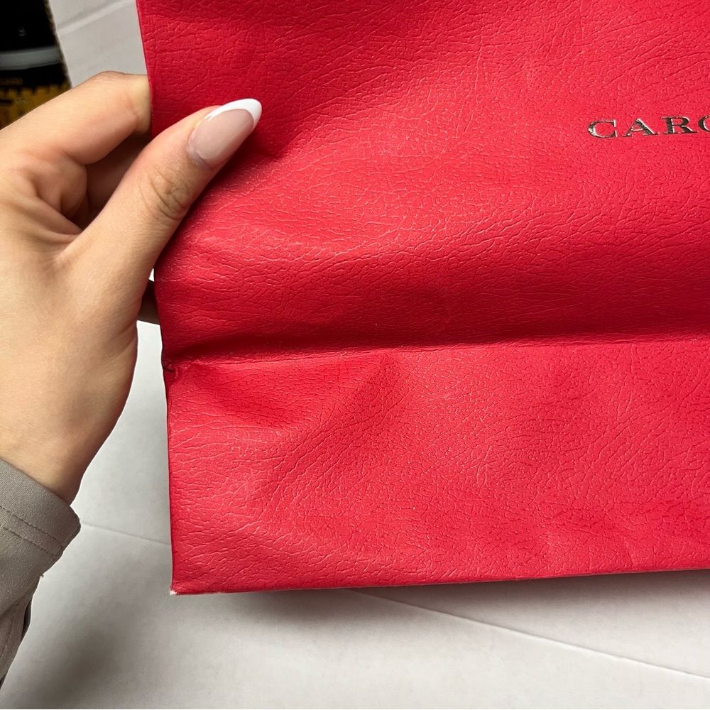 Carolina herrera empty large red shopping bag gift bag designer packaging decor - Picture 8 of 10
